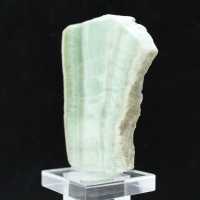 Tranche en pierre d’Aragonite verte authentique et polie