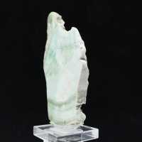 Tranche en pierre d’Aragonite verte authentique et polie