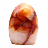 Polished Carnelian Medium Ornament - Natural Stone from Madagascar for Decoration