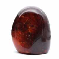 Carnelian Polished Ornament from Madagascar - Natural Collectible Stone Intense Red-Orange