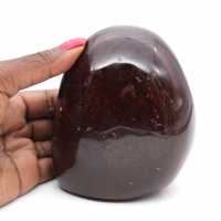 Carnelian Polished Ornament from Madagascar - Natural Collectible Stone Intense Red-Orange