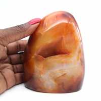 Carnelian Polished Decorative Ornament - Authentic Madagascar Stone for Interior