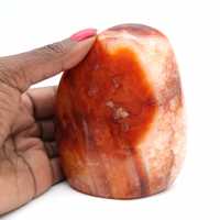 Small Polished Carnelian Ornament from Madagascar - Natural Stone for Decoration and Collection