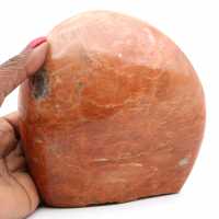 Pierre de lune rose microcline  pierre d’ornement de Madagascar