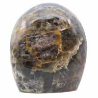 Pierre de lune noir microcline pierre d’ornement de Madagascar