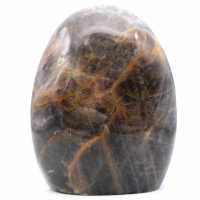 Forme libre en pierre de pierre de lune noir microline