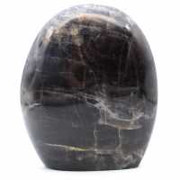 Pierre de pierre de lune noir microline naturelle