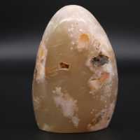 Polished flower agate stone