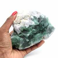 Naturlig fluorit från Madagaskar kristalliserade