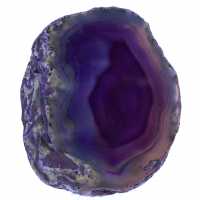 Fetta di minerale di agata viola