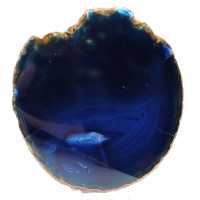 Dekorative blaue Achatscheibe