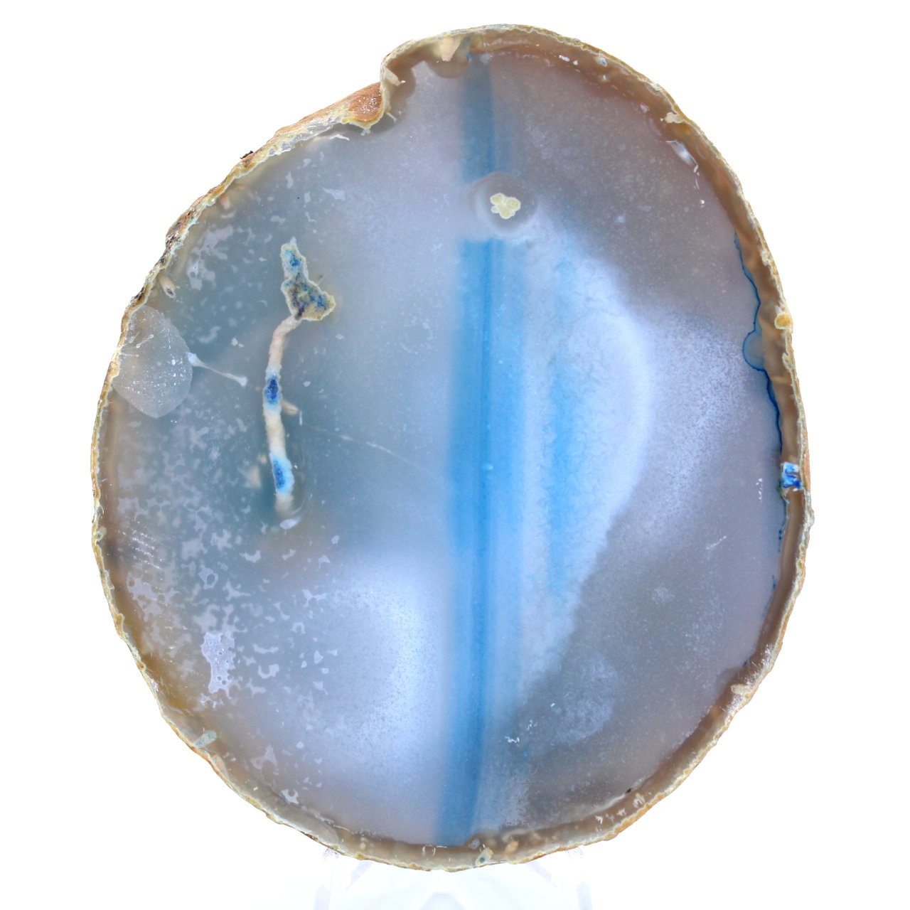 Pierre décorative en agate bleue