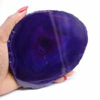 Pierre décorative en agate violette