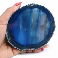Décoration en agate bleue minérale
