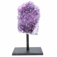 Crystallized amethyst with base