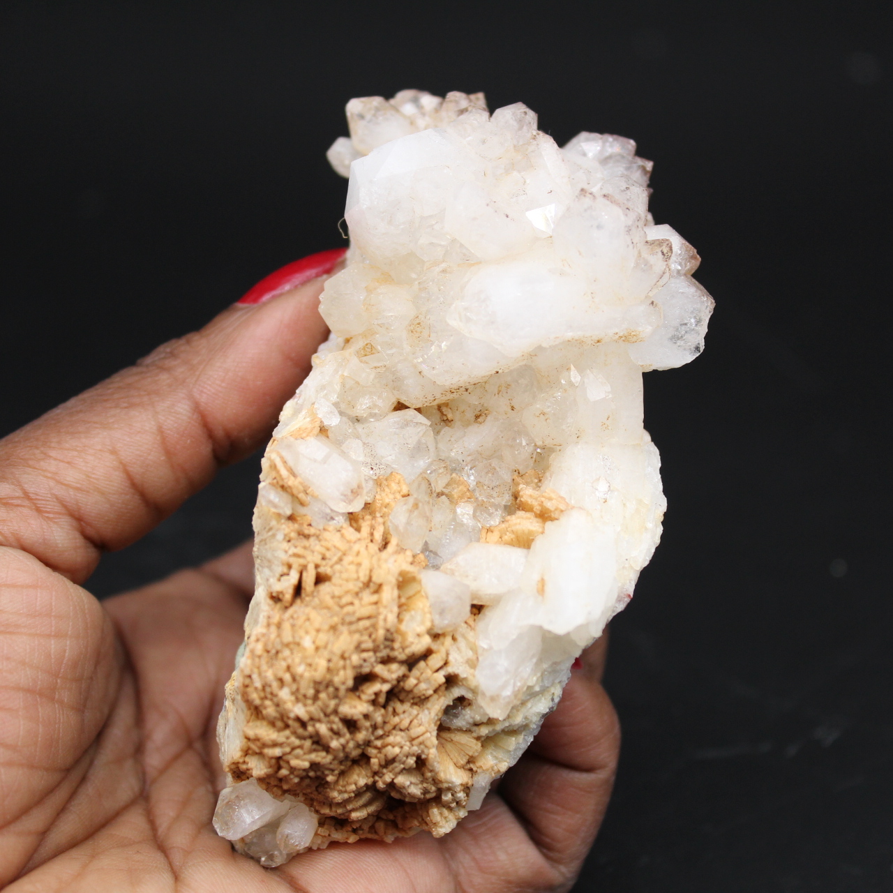 Cristaux de quartz et sidérite