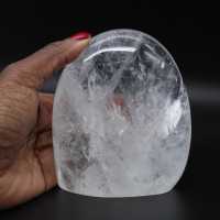 Polished rock in rock crystal