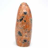 Polished orange calcite stone
