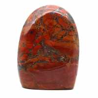 Polished stone in red jasper