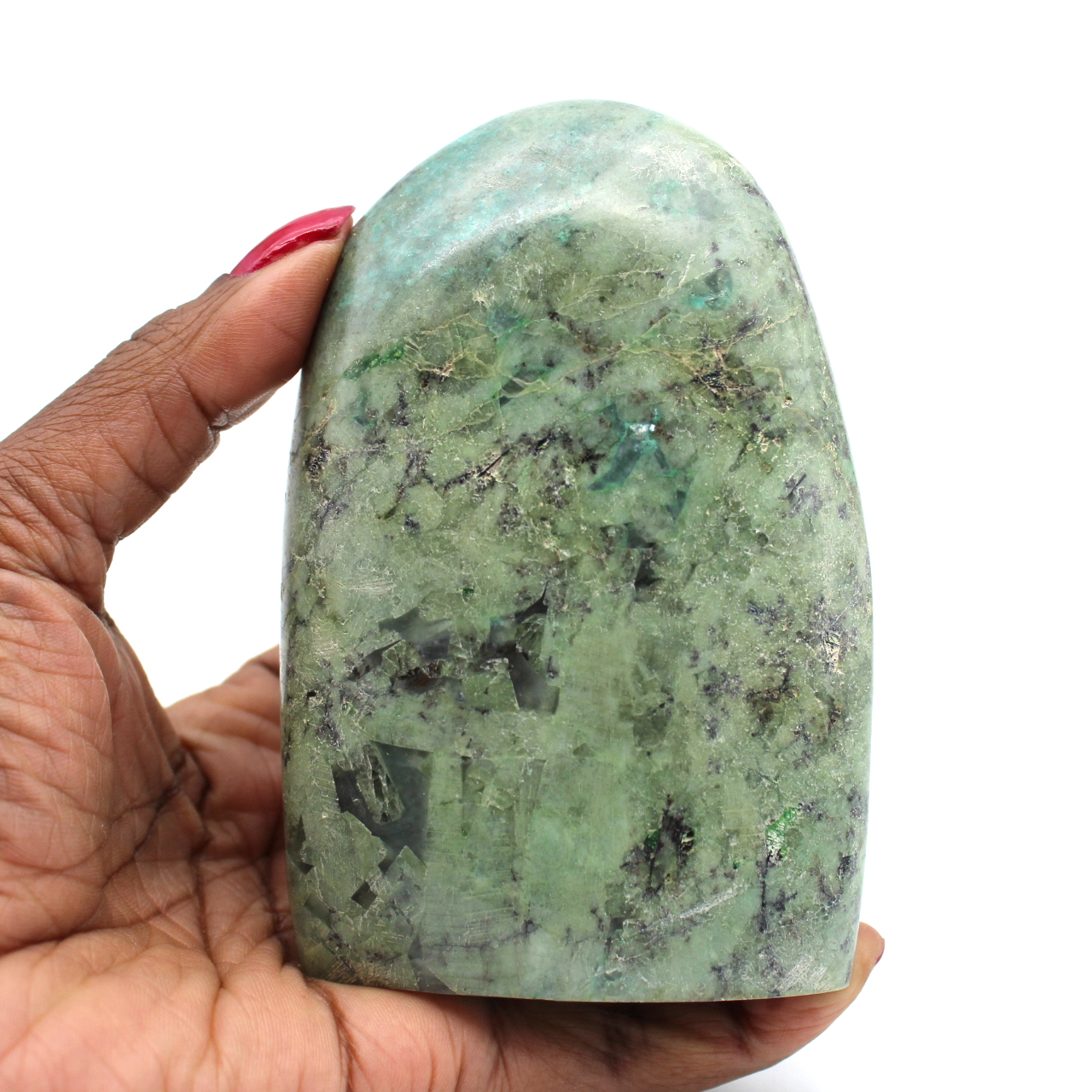 Roche en feldspath vert naturel