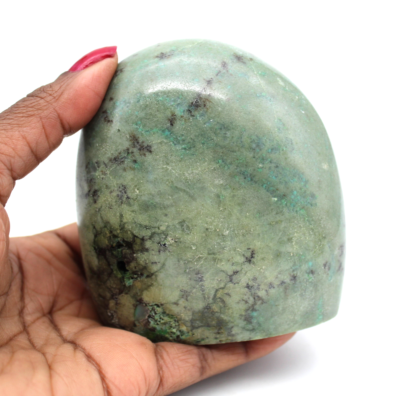 Green feldspar stone