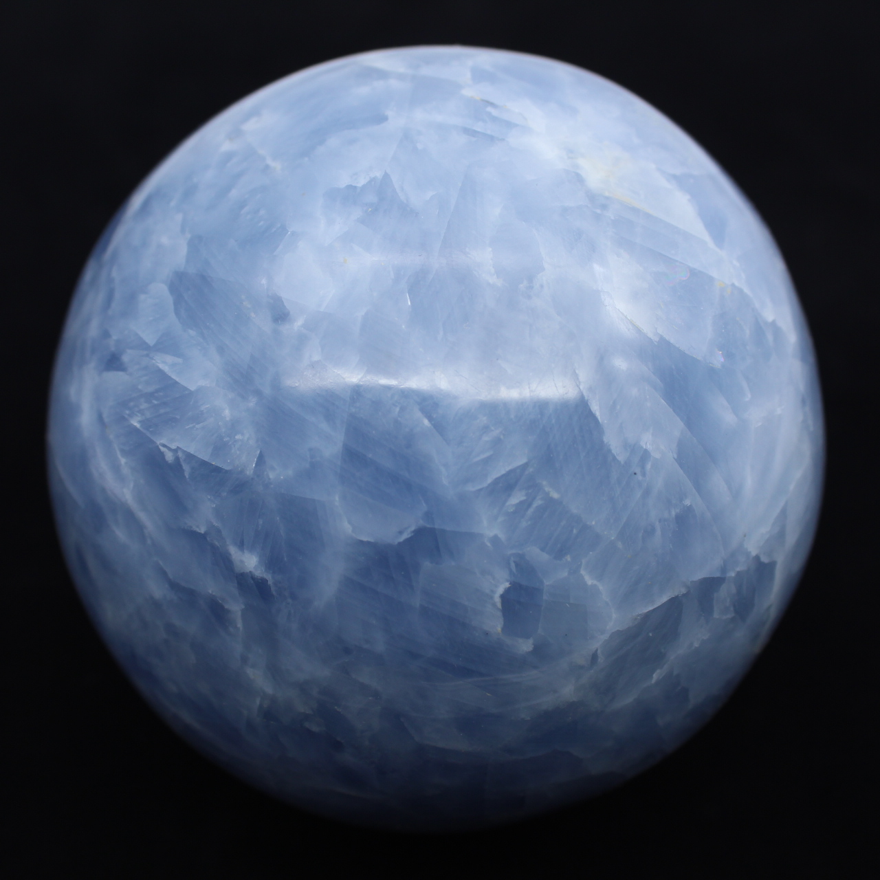 Blue calcite sphere