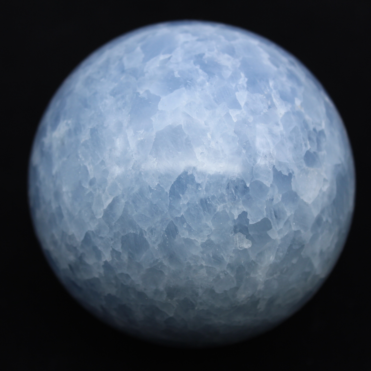 Blue calcite sphere
