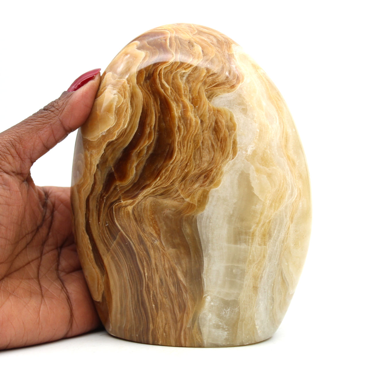 Decorative natural honey calcite