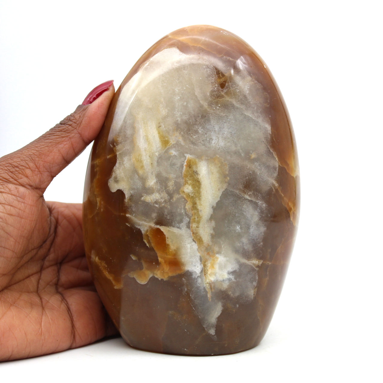 Ornamental natural honey calcite