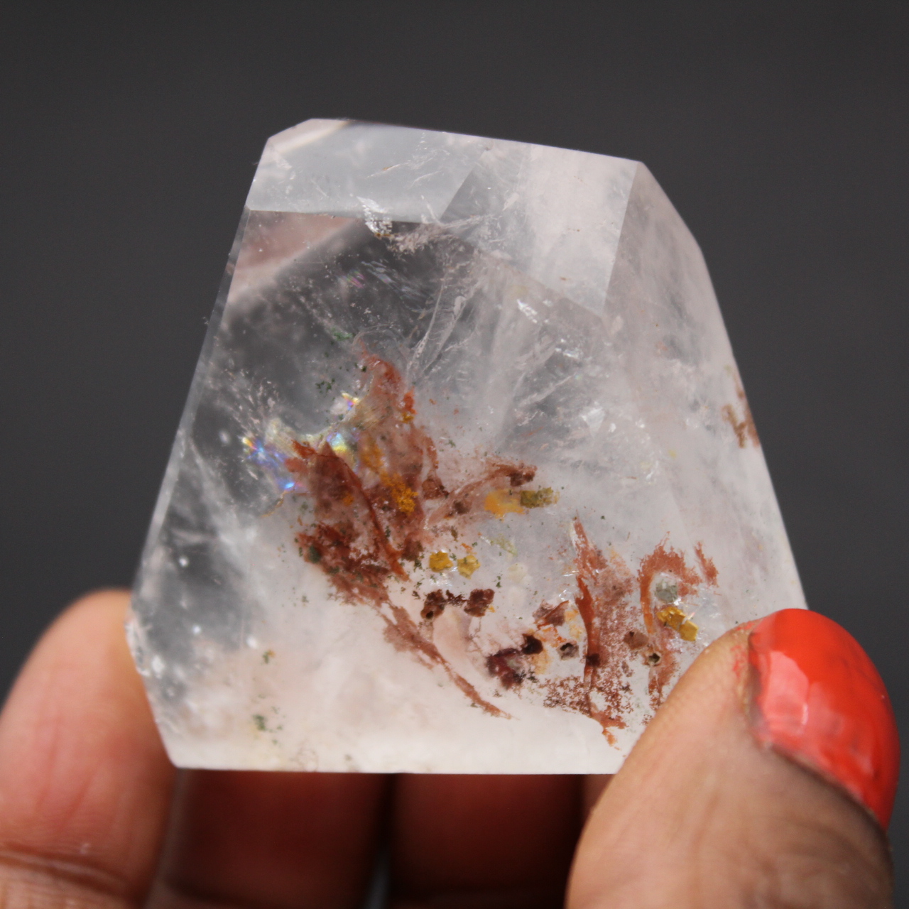 Rock crystal with inclusion