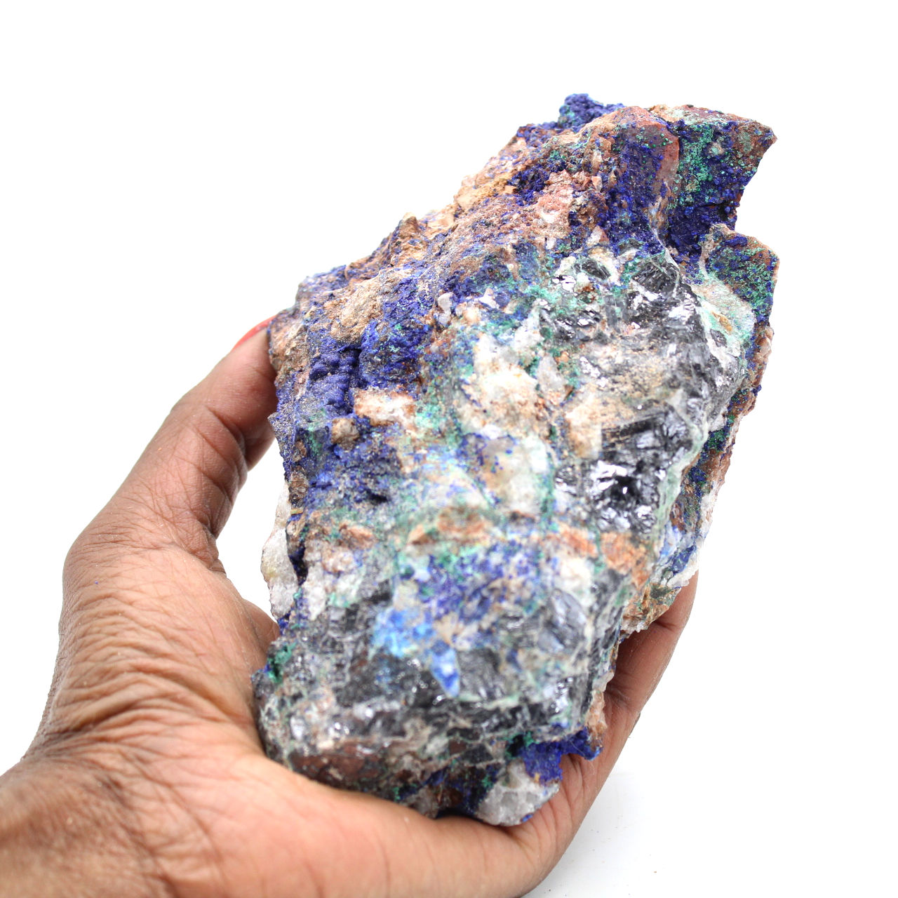 Azurite malachite and galena