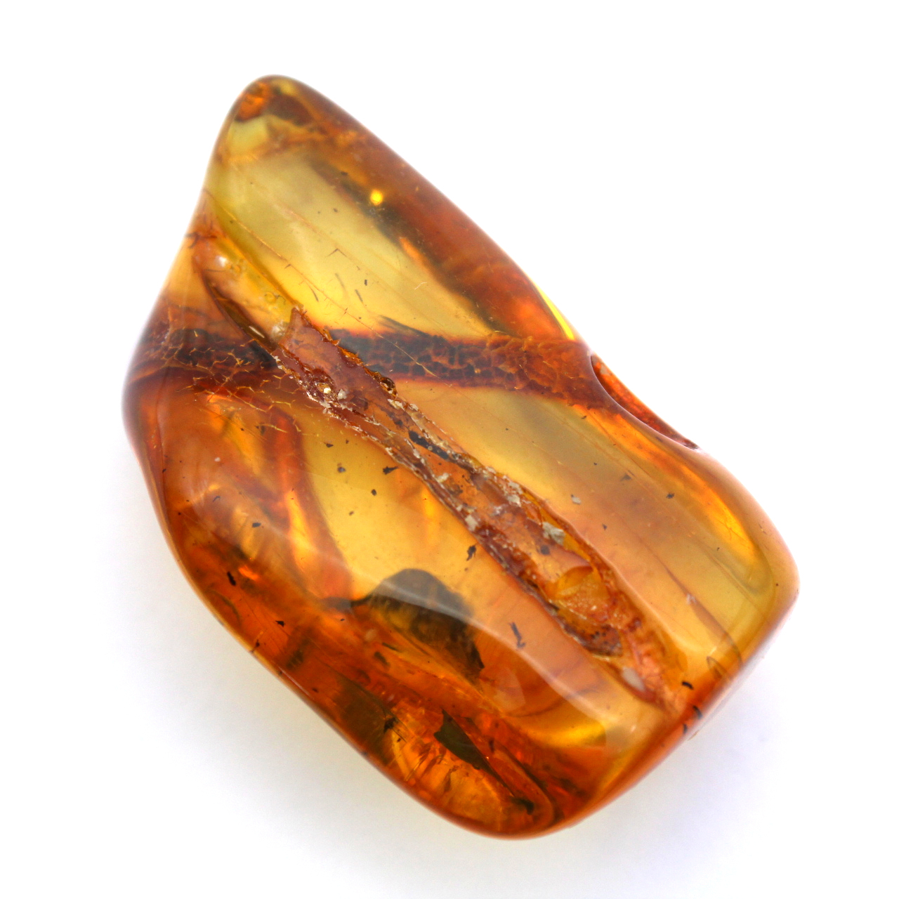 Galet d'ambre fossilisée