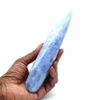 Blauer calcit-massagestab