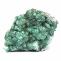 Raw green fluorite crystals on gangue