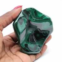 Malachite polished ornamental stone