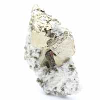 Pyrite sur gangue avec calcite et quartz