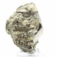 Peru pyrite crystals on base