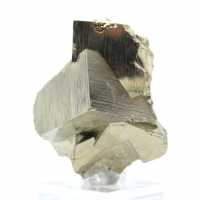 Natural pyrite crystals on base