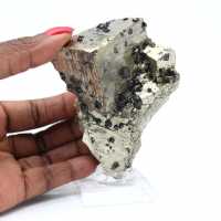 Natural pyrite on base