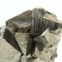 Pyrite crystals on base