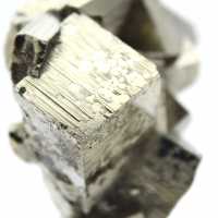 Pyrite crystals on base