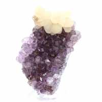 Calcit auf Amethyst aus Brasilien