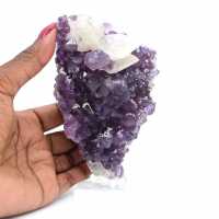 Amethyst Crystals with Calcite Points