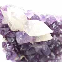 Amethyst Crystals with Calcite Points