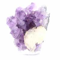 Calcite Crystals on Amethyst