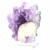 Calcitkristalle auf Amethyst