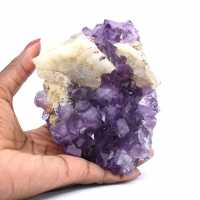 Amethyst Druse with Calcite