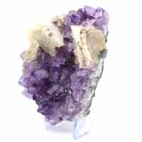 Amethyst Druse with Calcite