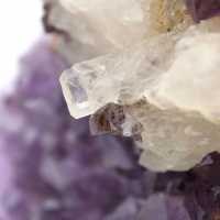 Calcite Crystals on Amethyst