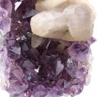 Calcite on Amethyst